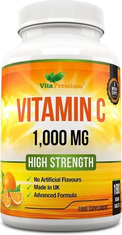 Vitamin C 1000 mg 180 Vegan Tablets