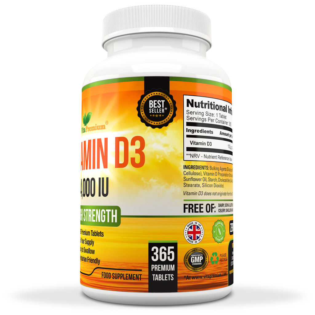 Vitamin D 4,000 IU - VEGETARIAN TABLETS