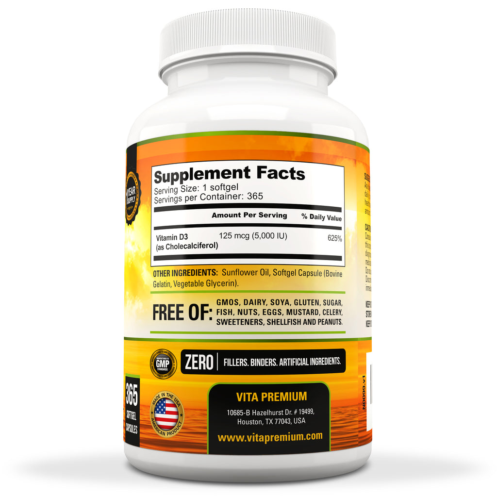 Vitamin D 5,000 IU, Maximum Strength