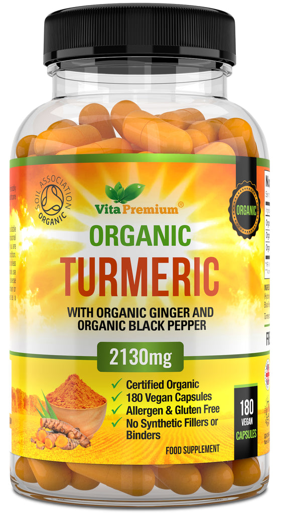 Organic Turmeric Curcumin 2130mg per Serving with Ginger and Black Pepper