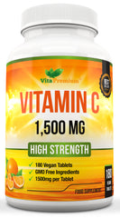 Vitamin C 1500 mg 180 Vegan Tablets